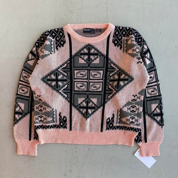 Vintage Pink Knit Sweater - Picture 1 of 4